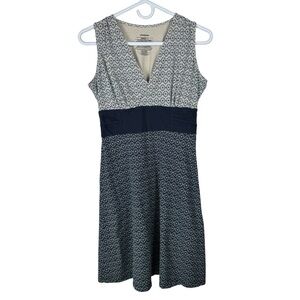 Patagonia Margot Dress, Mixed Blue Pattern, Size S